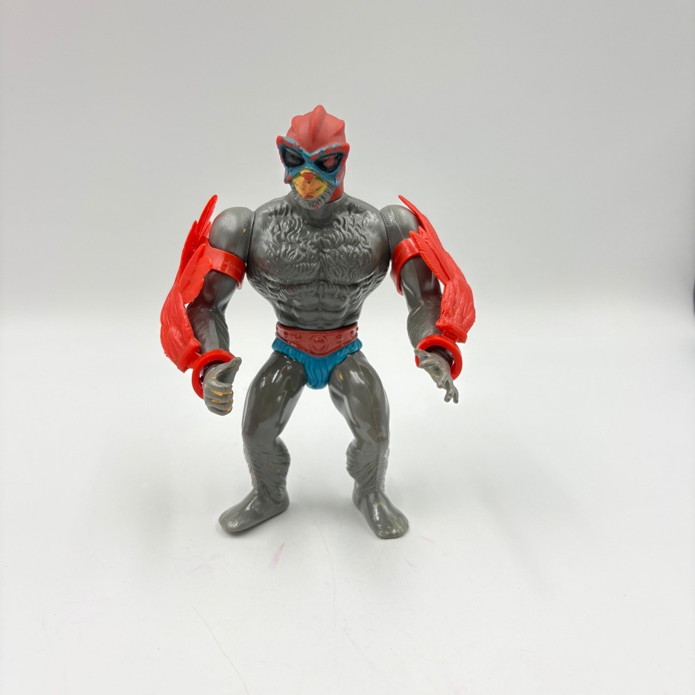 Mattel MOTU Stratos Action Figure 1981 Vintage Grey Blue Red Wings 5.5" Good